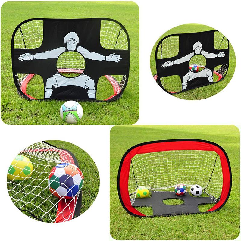 Foldable Football Goal Nylon Soccer Goal Kids And Adults Football Target Net For Playground Backyard Indoor Outdoor Training