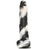 14 Inch 5.7cm Black and White Mixed Color Extra Large Extra Long Thick Simulated Fake Big Dildo Anal Plug Toy