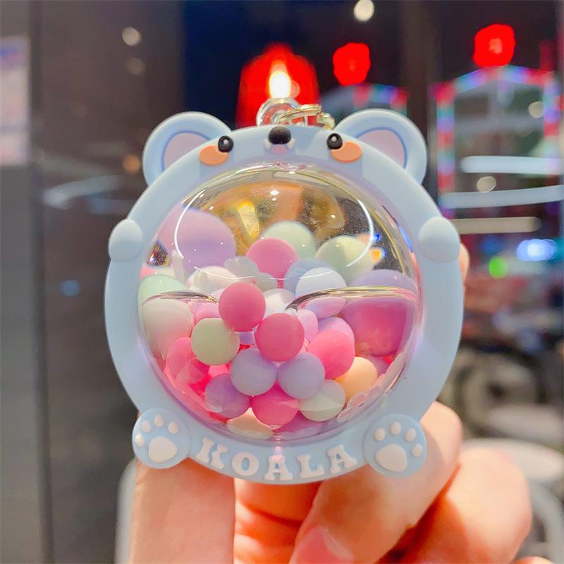 Cartoon Acrylic Oil Candy Koala Keychain Pendant Couple Car Bag Pendant Keychain