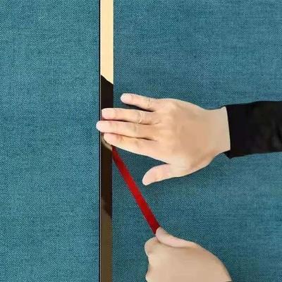 Samoprzylepna Naklejka Lustrzana na Ścianę Linia Talii 3 Metry Taśma Krawędziowa Ściany Sufitu DIY Wodoodporna Płaska Naklejka Płytkowa