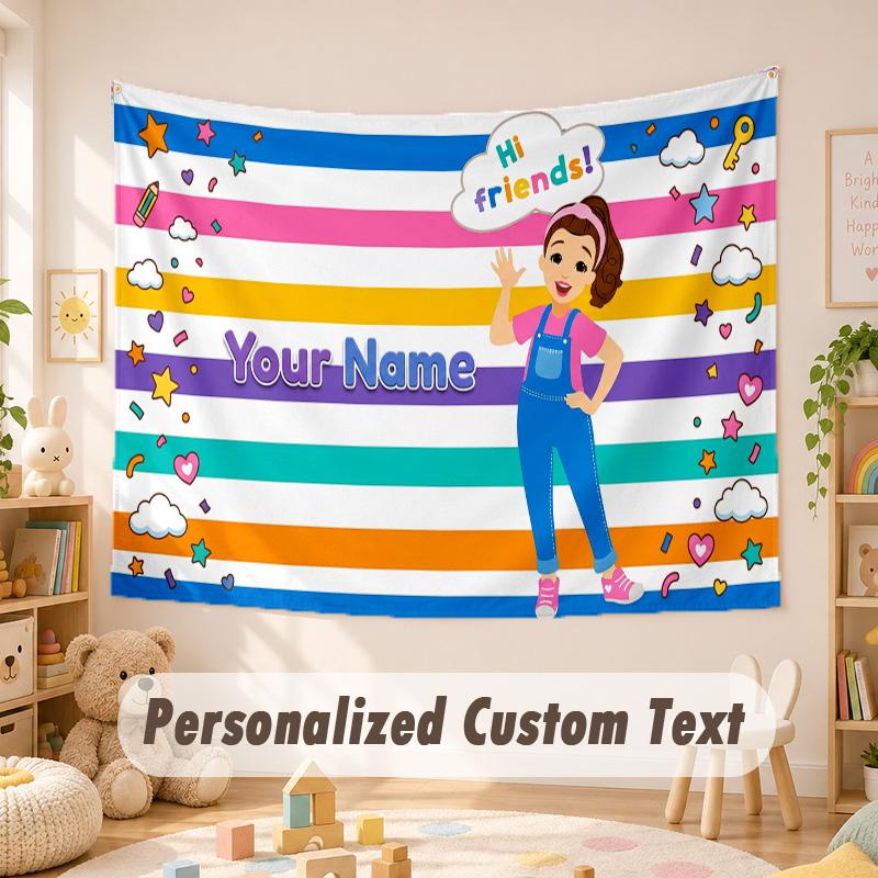 Custom Name Text Tapestry,ms rachel Boho Wall Hanging, Decorative Backdrop Tapestry For Room