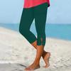 Women's High Waist Yoga Pants Summer Hollow Out Comfortable Stretch Tight Pants Workout Compression Capried Pants
