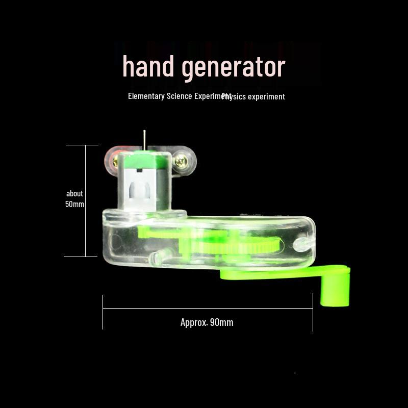 Hand-Crank Generator Kit for Science Experiments with Fan Blades