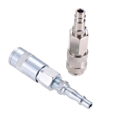 4 Stück Luftfitting-Umrüstadapter-Set Passend für Euro- & PCL-Fittings 1/4 Zoll BSP-Außengewinde Konverter Druckluftschläuche Schnellverschluss