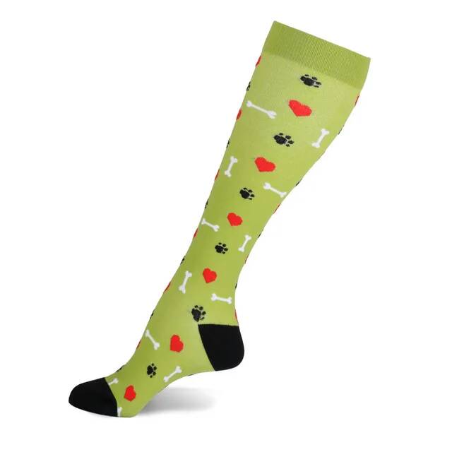 Compression Women Men Stockings Popular Love Pattern Stripe Lattice Star Compress Socks Running Sports Elastic Pressure