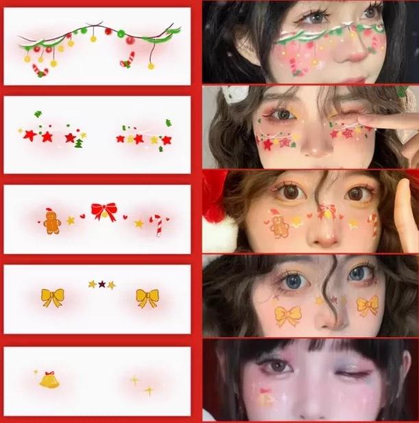 Cartoon Pattern Water Transfer Tattoo Decals Disposable Facial Stickers Lovely Removable Body Art Ornaments Waterproof Temporar