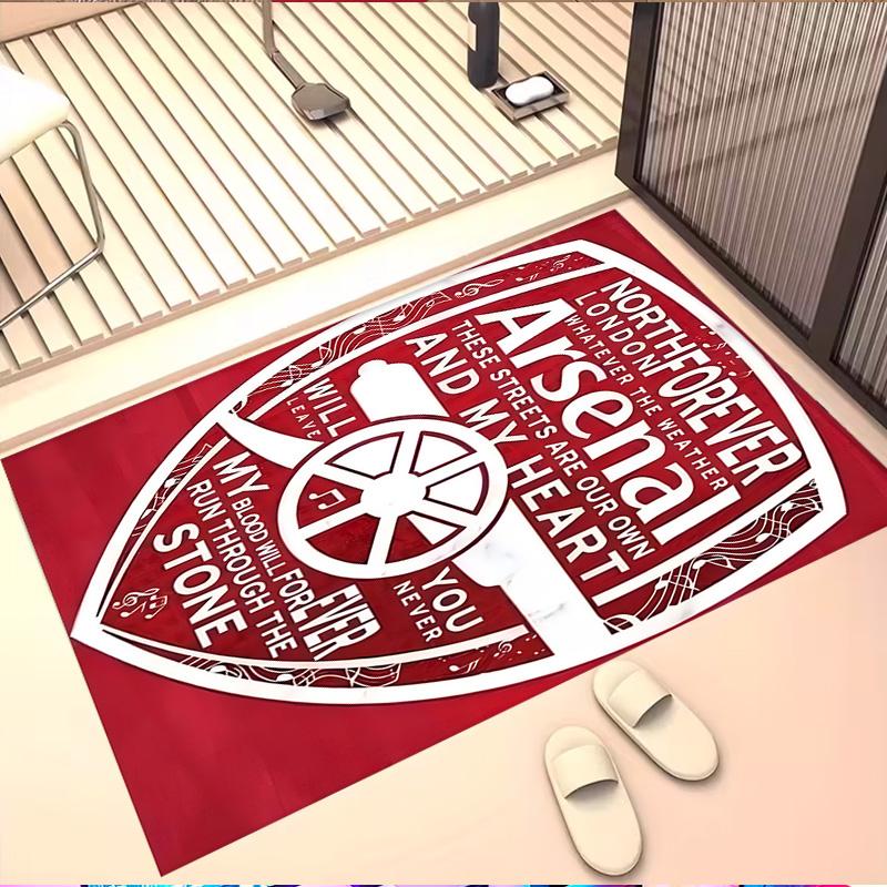 Arsenal F.C Print Rug, Washable Floor Carpet, For Entryway Dorm Laundry Room Office Study, Home Decor Birthday Christmas Gift
