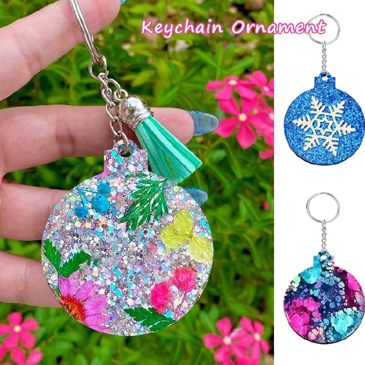 Resin Silicone Circle Keychain Molds Christmas Ornament Molds for Jewelry Making