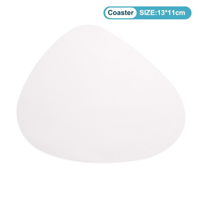 Double-Sided Pu Leather Placemat Teacup Coasters Waterproof And Oil-Proof Table Mats Western Restaurant Heat-Insulating Mats