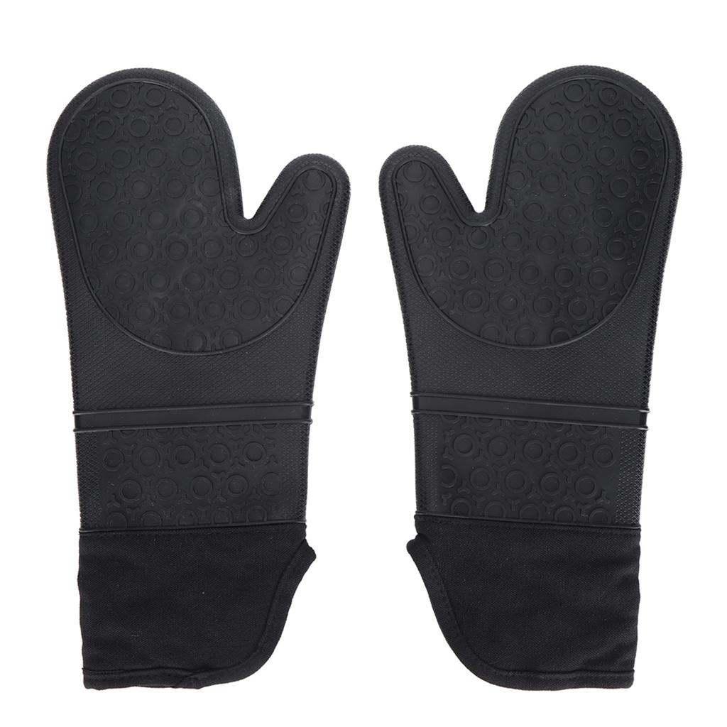 6Pcs Set Oven Mitts Hand Clip Pot Holder Silicone Heat Insulation Gloves Insulation Mat