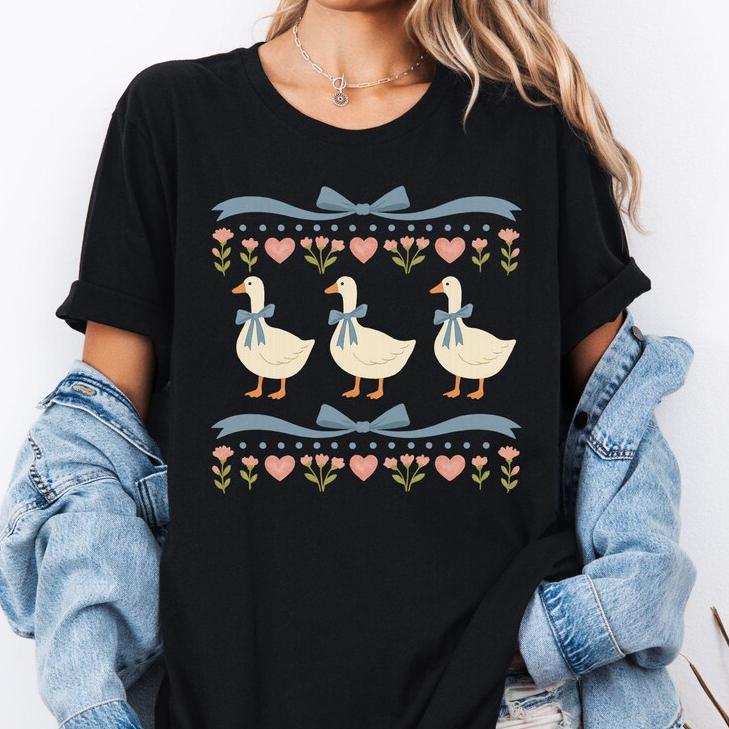 

Vintage 80s Goose Shirt Funny Blue Ribbon Goose TShirt Retro Goose Graphic Shirt Cute Farm Animal Tee Cottagecore Gift Tee S