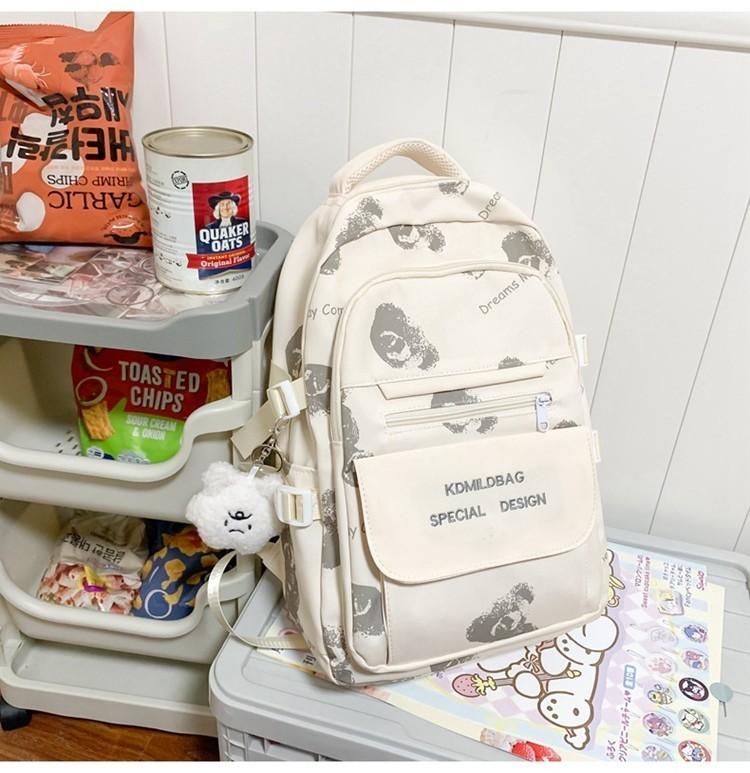 Japanese Style School Bag For Girls Cute And Casual Spacious Nylon Backpack