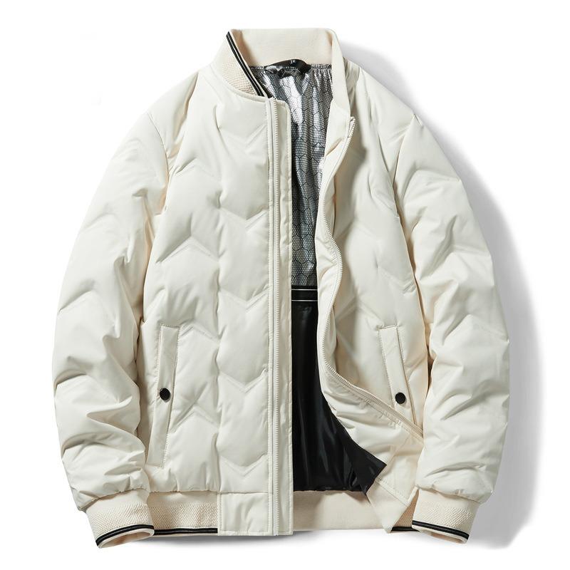 

Baseball collar down jacket men s winter thickened warm and cold% white duck down cold jacket men s light cold 4XL