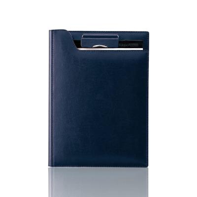 Raymay Fujii zeitVektor A5 Leather Clip File, Navy, ZVF605K