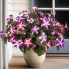 Multicolor Artificial Trumpet Flower No Fade All Season Realistic Faux Blooms In/Outdoor Decor Fake Flower Bouquets Garden