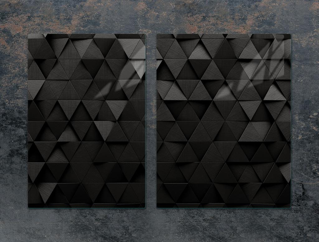 TABLA PROTECTORA DE CRISTAL 75x52 NEGRA