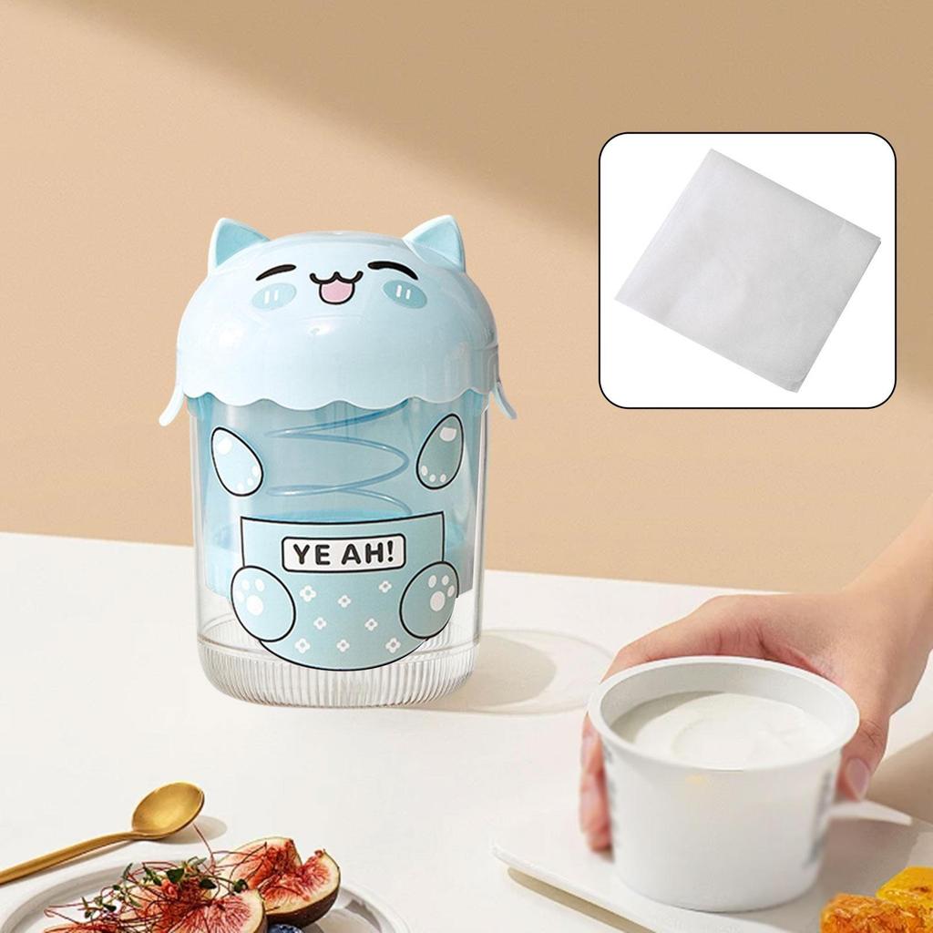 Greek Yogurt Strainer Maker Bowl Easy to Clean Basket Cat Shaped Filter Whey Separator for
