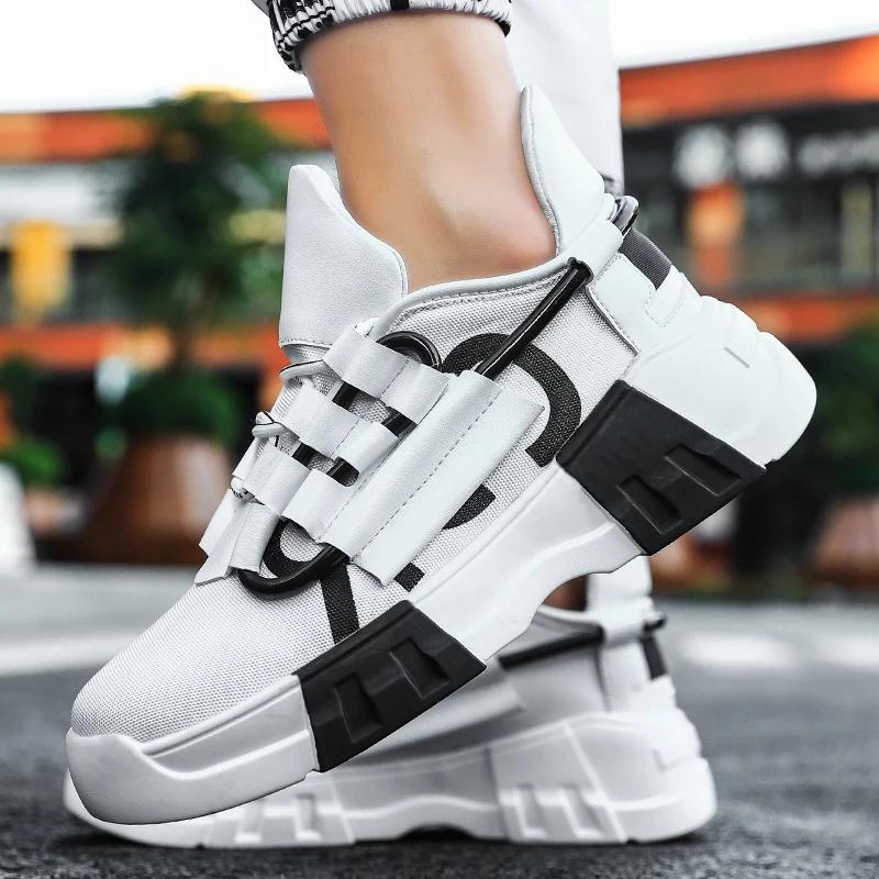 

2024 New Men s Casual Shoes Fashion and Comfortable Outdoor Man Sneakers Thick Bottom Four Seasons Breathable Concise Style Mesh 39