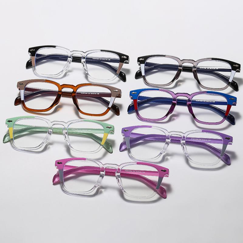 New Retro Square Rivets Sunglasses Women Shades UV400 Fashion Punk Trending Clear Gradient Men Sun Glasses