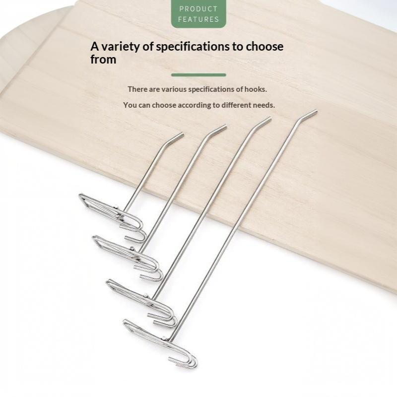 5pcs Stainless Steel Grid Wall Hooks Heavy Duty Rust Proof for Garage Kitchen Small Business Display