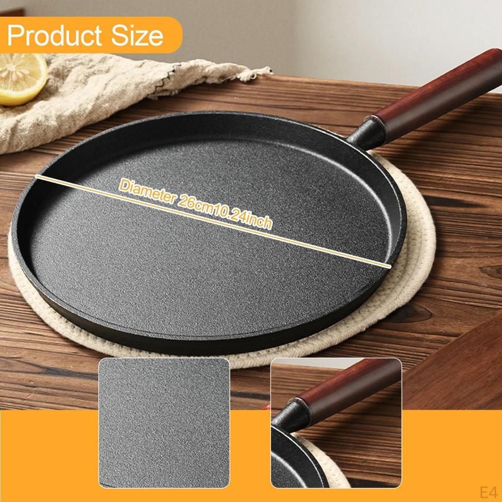 10 Inch Cast Iron Frying Pan for Kitchen Use On Induction And Stovetop