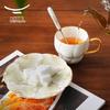 Auratic Magnolia Bloom Ceramic Coffee Cup & Saucer Set