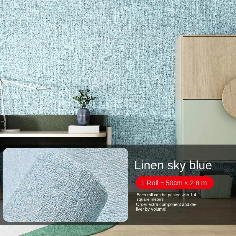 0.5x2.8m 3D Wall Linen New Design Self-adhesive Living Room Bedroom Waterproof Wallpaper Children's Room Decorative Wall