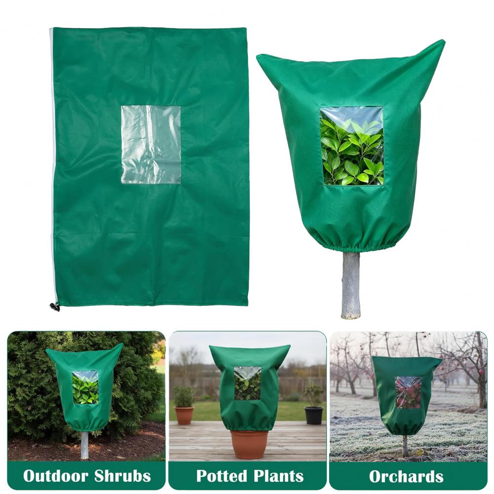 Winter Plant Cover Frost Protection Plant Cover Plant Freeze Protection Cover with Zipper Window Drawstring Frost for Outdoor