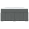 Upholstered Bed Frame with Mattress Dark Grey 140 X 200 Cm Fabric