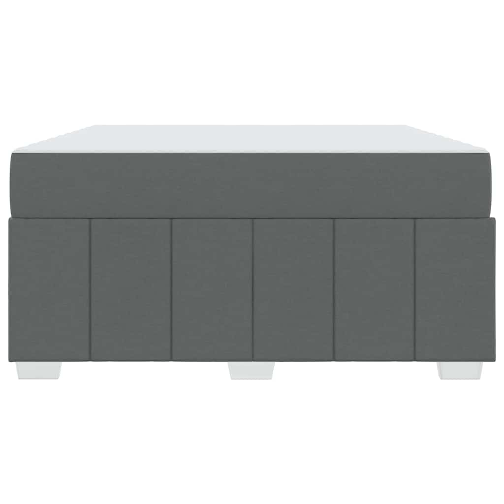 Upholstered Bed Frame with Mattress Dark Grey 140 X 200 Cm Fabric