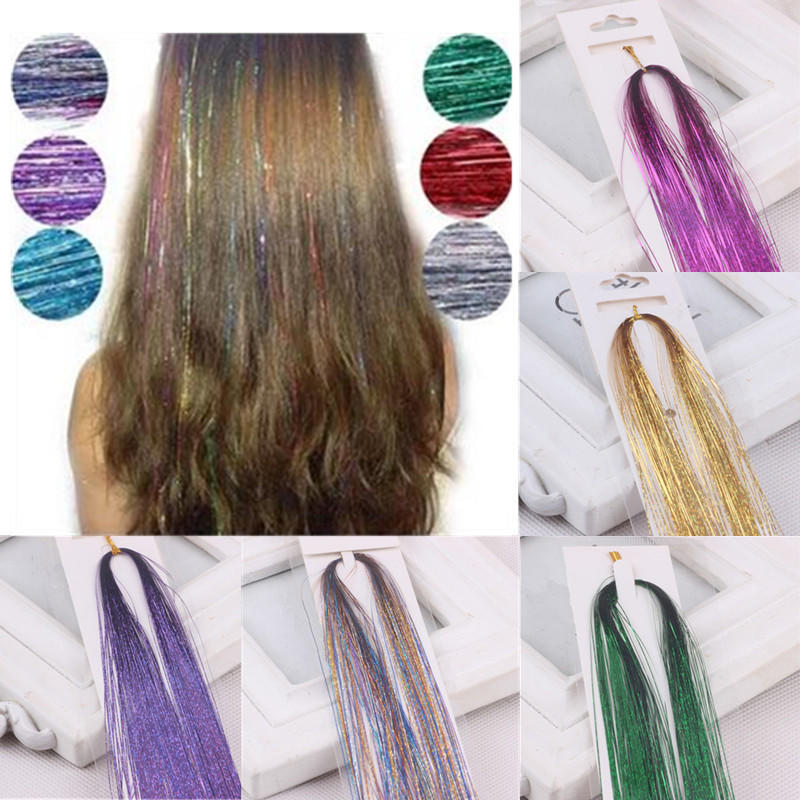 100 Suvite Păr Beteală Sparkle Holografic Sclipici Extensii