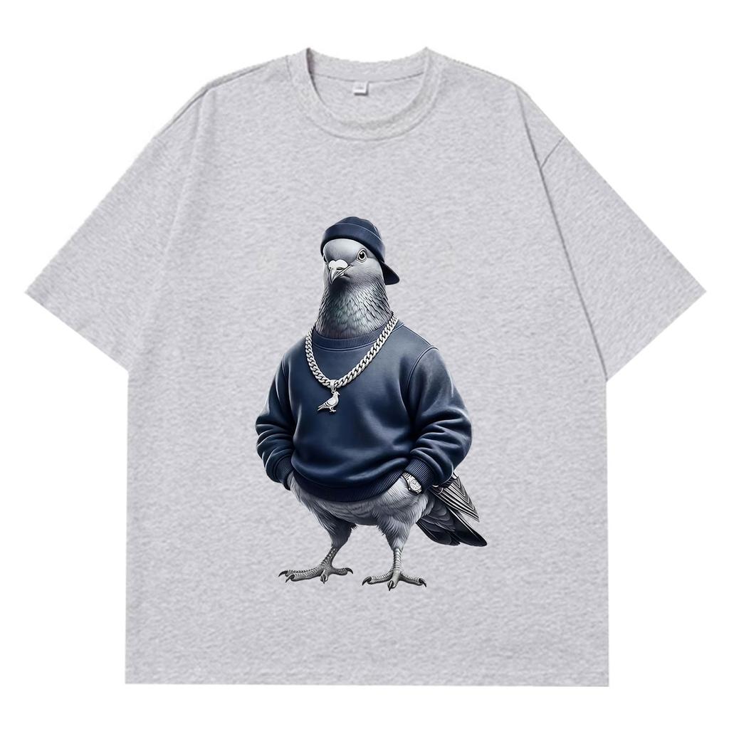 Funny Pigeon Meme Tshirts Unisex Unisex Fashion Hip Hop Tshirt Shortsleeved Loose Casual Cotton Oversized Tshirts Streetwear