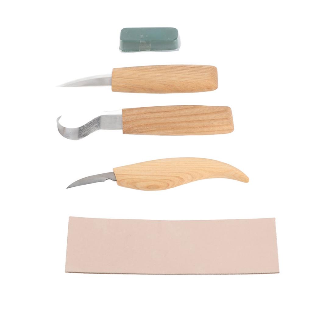 5pcs/set Wood Carving Tools Set Hand Wood Engraving Chisels Knife Spoon Carving Tool Set