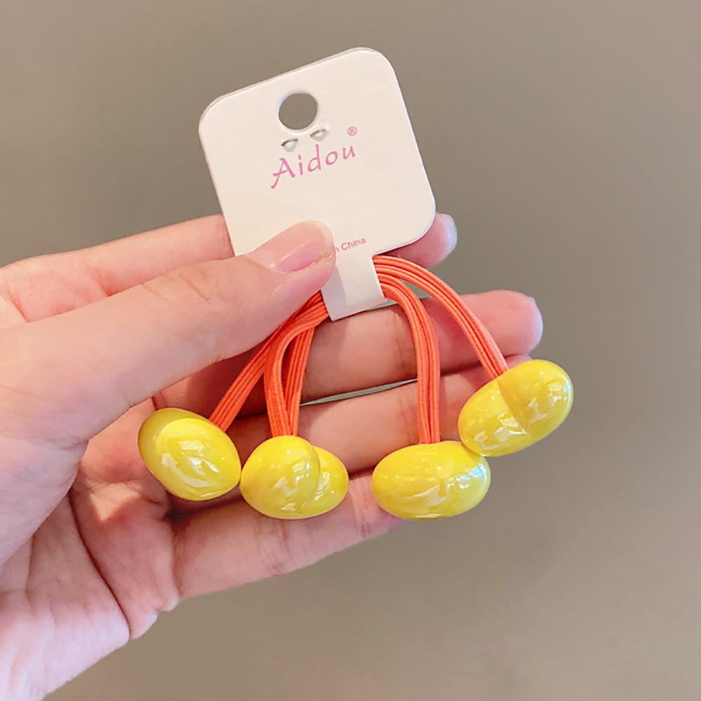 Kinder Süße Herz Perlen Haargummis Bonbonfarbene Mattierte Scrunchies Für Baby Mädchen Kaugummi Zopfhalter Haarbänder Accessoires