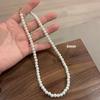 Vintage Style Simple Imitation Pearl Necklace for Man Chain Choker Neck Temperament Handmade Strand Beads Jewelry Wholesale