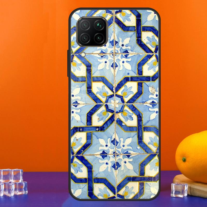 Portuguese Tiles For Huawei Nova 9 10 SE 5T 12i 12s 11i Y91 Y90 Y60 Y70 Y72 Y61 P60 Pro P20 P40 P30 Lite Case