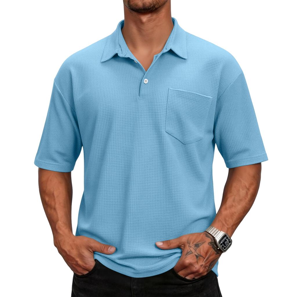 Men's Casual And Fashionable Short-sleeved Shirt - Men's Golf Breathable Sports Collar Top