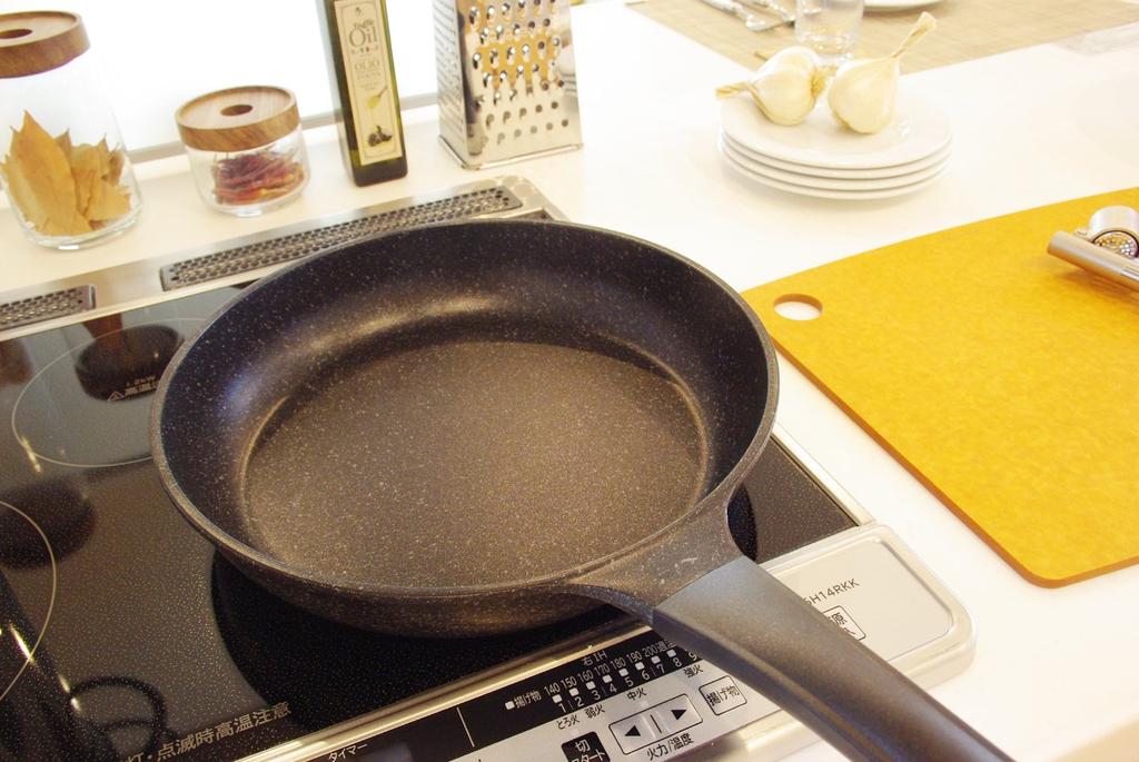 Tafuco Frying Induction Diamond Marble Pan, 28cm, Compatible, Coating, Black, F-7123