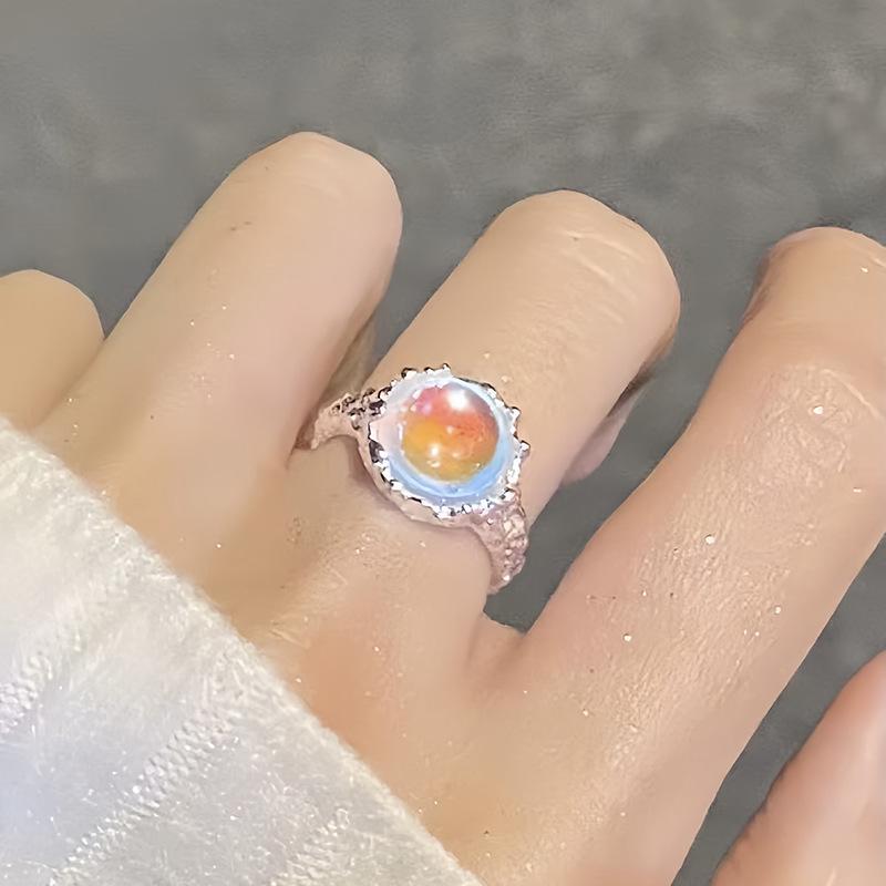 Korean Style Irregular 925 Sterling Silver Women's Versatile Ring, Non-Fading Niche Ins Design