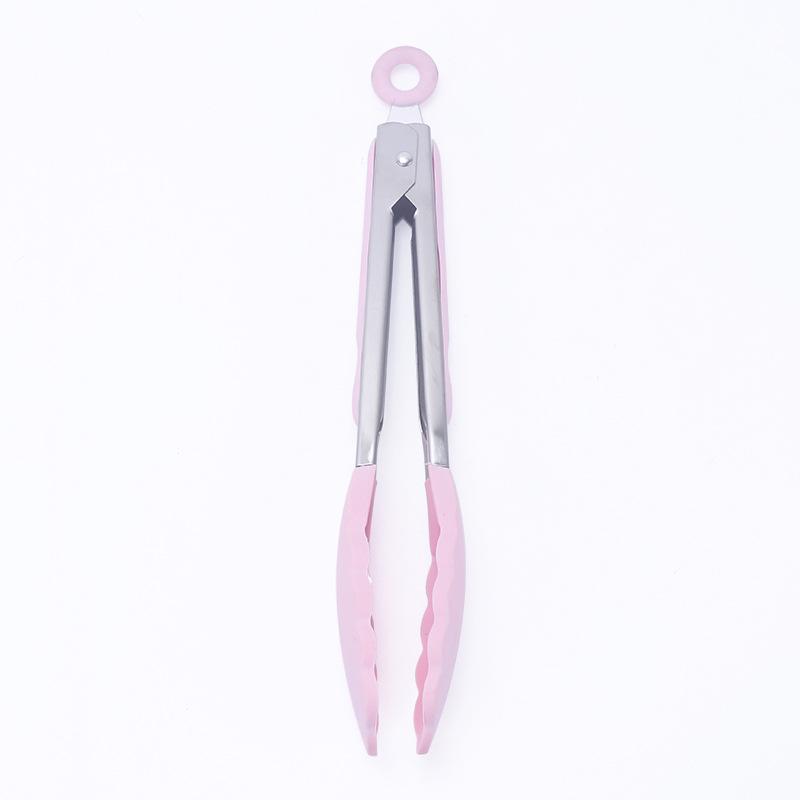 7", 9", 12" High-Temperature Silicone Non-Slip Bread & BBQ Grilling Tongs