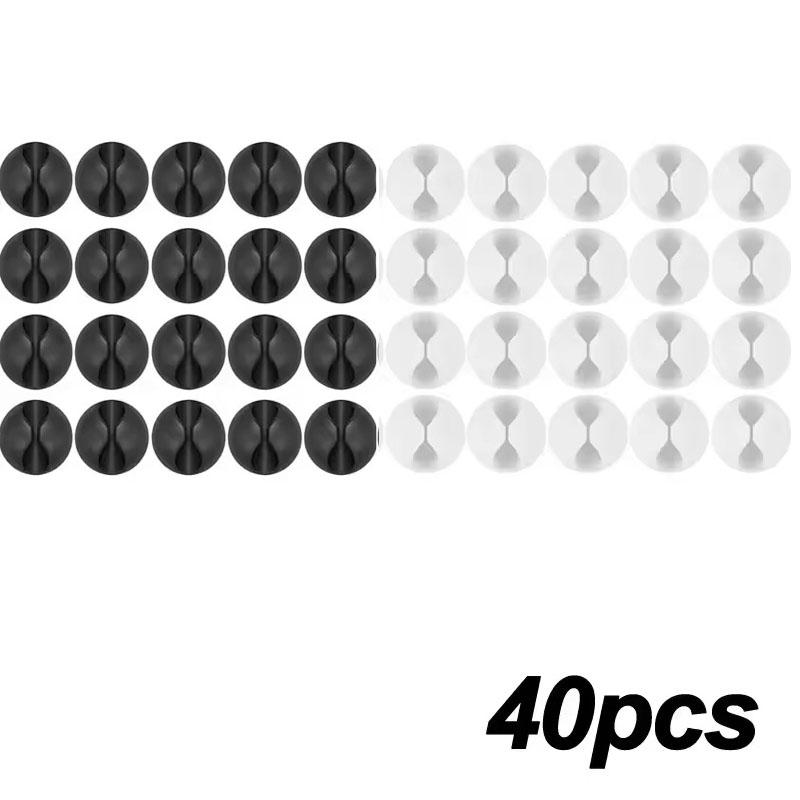 5/50Pcs Mini Cable Winder Organizer USB Charging Cable Clips Desk Tidy Organiser Wire Cord Holder Protectors In Home Office Car