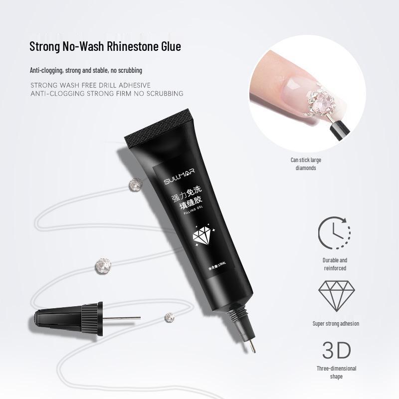 SULLMAR Diamond UV Gel: Strong No-Wash Nail Art Glue