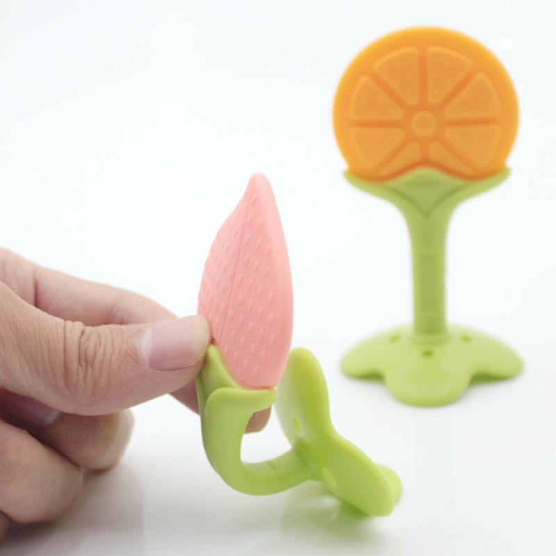 Infant Silicone Grind Teeth Toys Newborn Creative Fruits Shaped Teething Tools