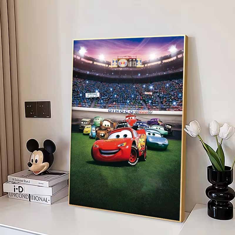 Disney Diamond Painting Cars Group Portrait Illustration Mosaic Embroidery Image Creation Diamond Painting Cross Stitch Home Decoration 5D DIY