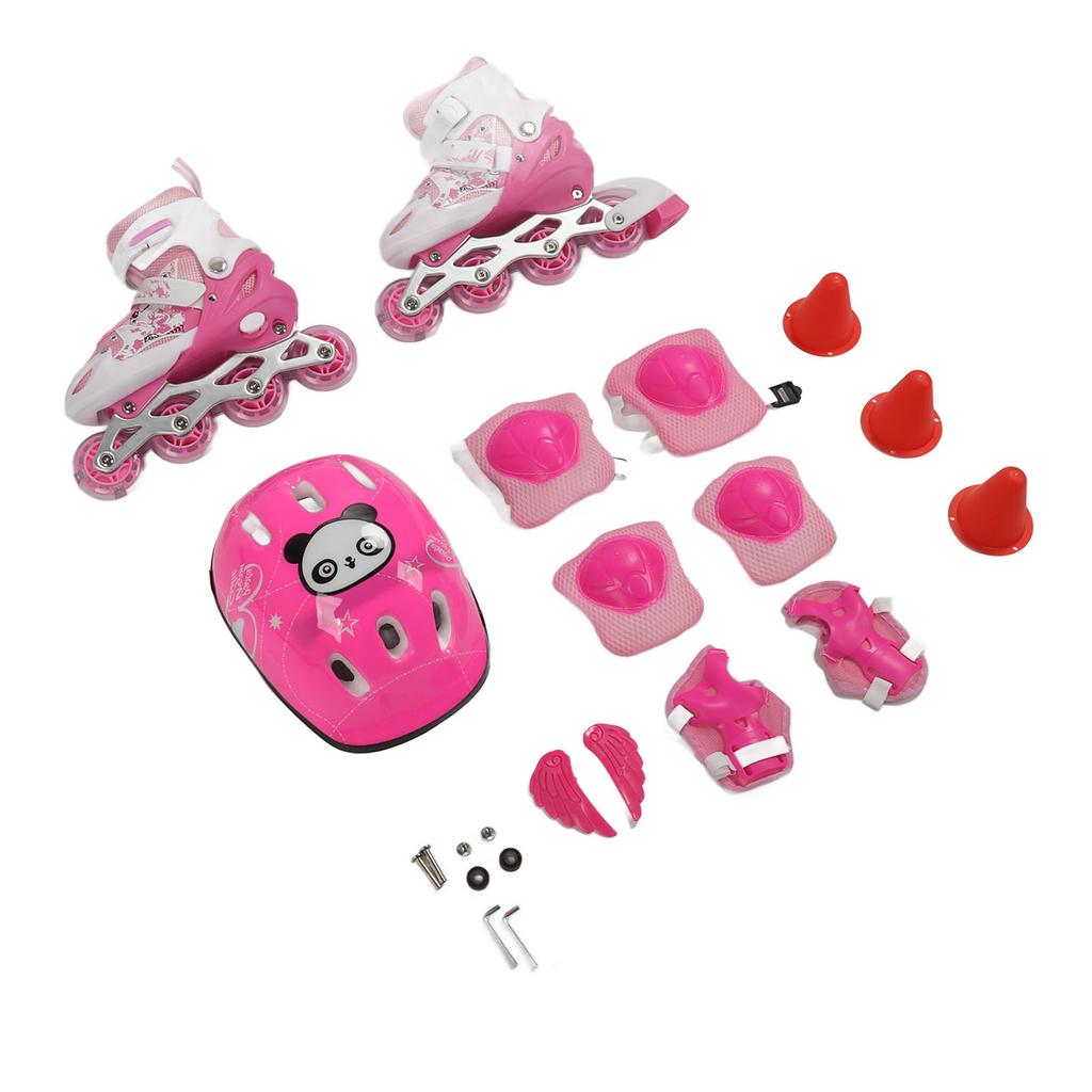 Inline Skates for Kids Boys Girls Adjustable Blade Roller Skates with Light Up Wheels for Indoor