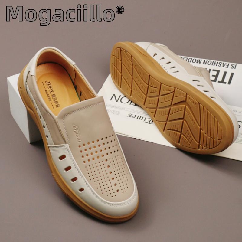 Fashion Classic Brand Men's Leather Casual Shoes Massage Soft Soled Loafers Daily Business Work Shoes for Men's Versatile Breathable
