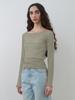 KIJUN Sheer Boatneck Knit Sage