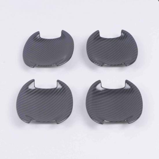 Carbon Fiber/Chrome Car Door Handle Bowl Cover For Nissan Almera Sunny March