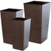 KADAX Set of 3 Flowerpots Flowerpots Inserts Garden Flowerpots Tall Graphite 57cm
