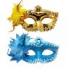 Glitter Half Face Floral Masquerade Mask Woman Venice Mask Halloween Costume Accessories For Cosplay Party